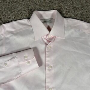 Suitsupply Traveller Dress Shirt Light Pink Slim Fit Button Up Size 39/15.5